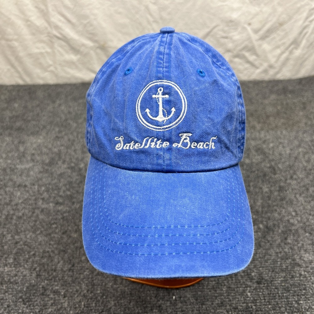 Worldwide Sportswear Satellite Beach Florida Achor Cap Adult Adjustable Blue Hat